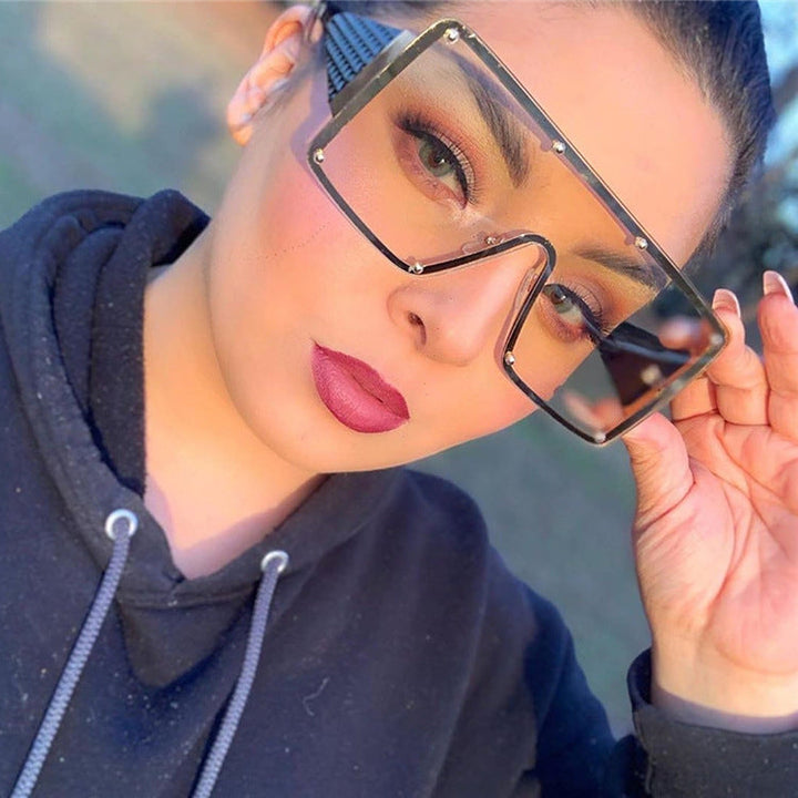 Women geometric oversized sunglasses with gradient lenses Kalsten