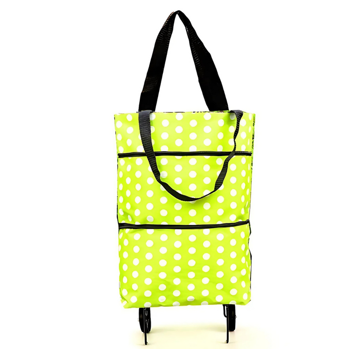 Foldable shopping trolley with expandable wheels | Kalsten