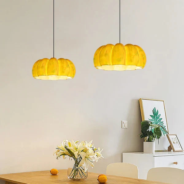 Eco-friendly Resin Pumpkin Pendant Light | Kalsten