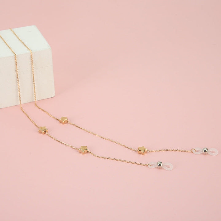 Adjustable Gold Beaded Eyewear Chain Kalsten