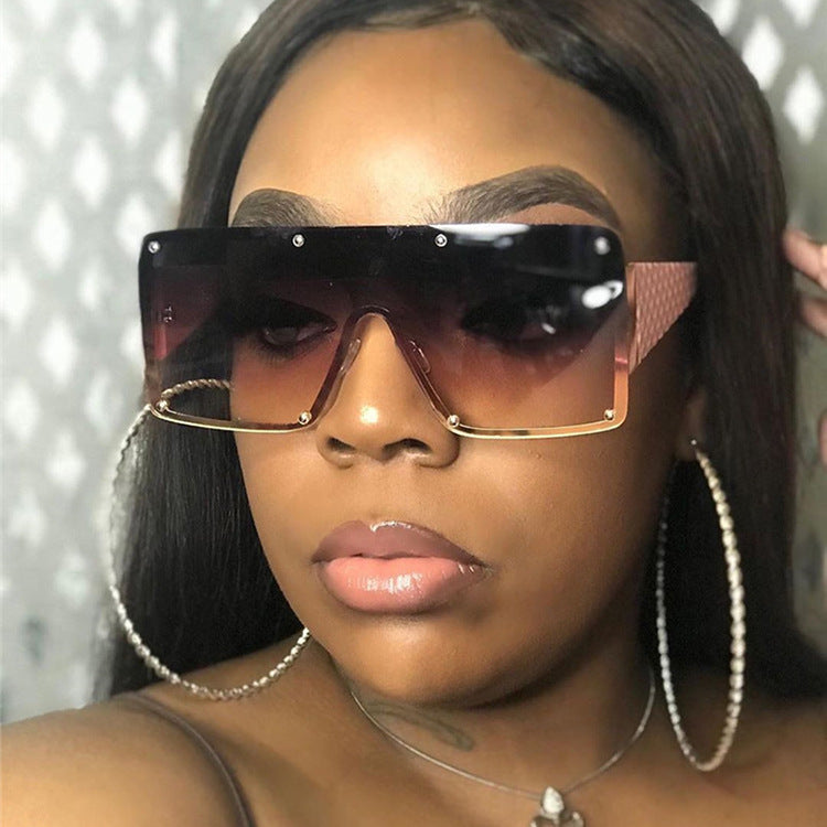Women geometric oversized sunglasses with gradient lenses Kalsten