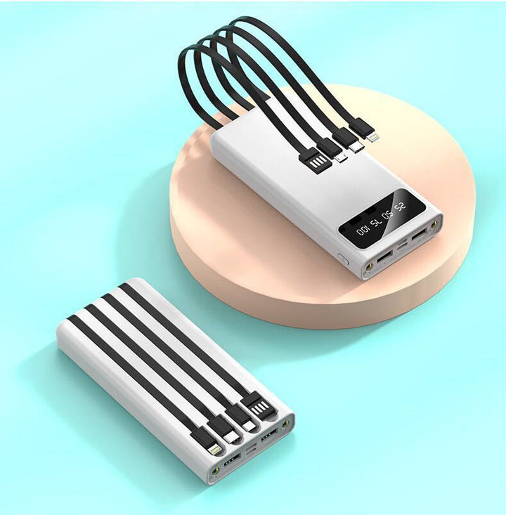 Power bank with integrated multi-charging cable and LCD display Kalsten