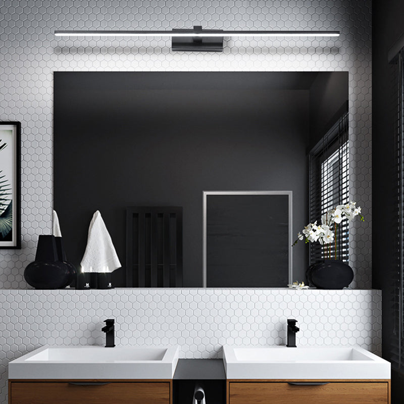 Linear Shaped Bathroom Wall Sconce Light Metallic Minimalist LED Vanity Lighting Ideas | Kalsten