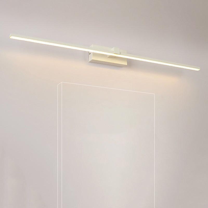 Linear Shaped Bathroom Wall Sconce Light Metallic Minimalist LED Vanity Lighting Ideas | Kalsten