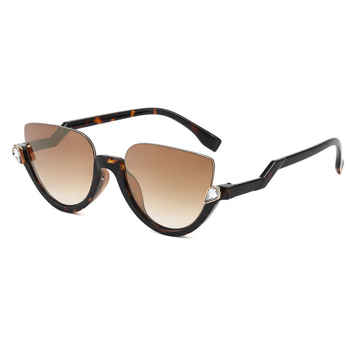 Ladies Cat-Eye Sunglasses with Glamorous Stone Accents Kalsten