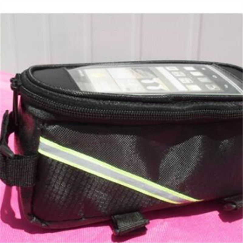 Waterproof Bicycle Handlebar Phone Bag with Touchscreen Window and Reflective Safety Strip Kalsten