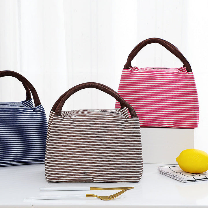 Insulated Lunch Bag with Stylish Stripes Kalsten