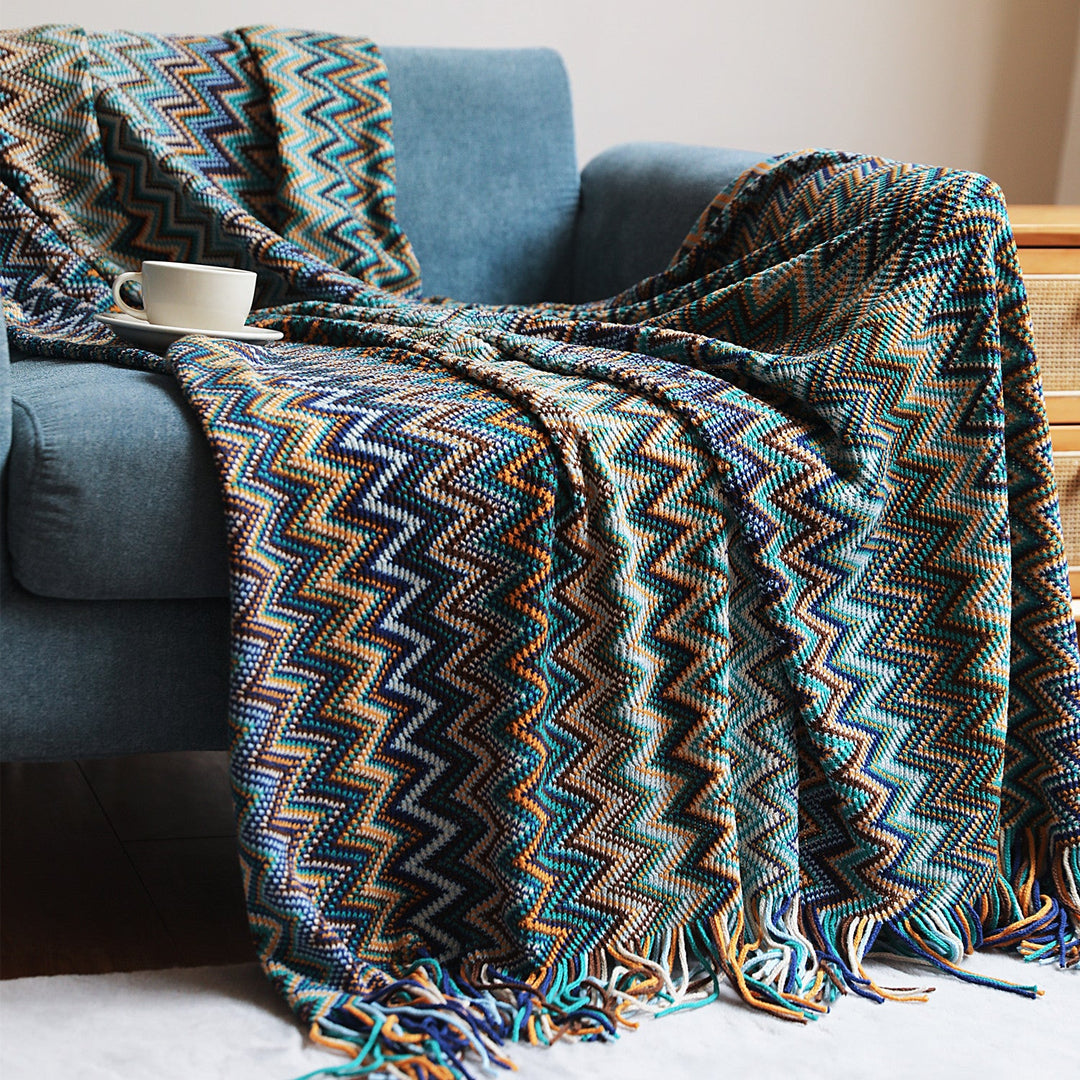 Ladies Zigzag Pattern Blanket Kalsten