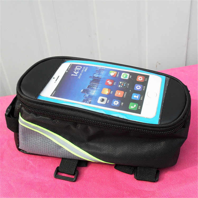 Waterproof Bicycle Handlebar Phone Bag with Touchscreen Window and Reflective Safety Strip Kalsten