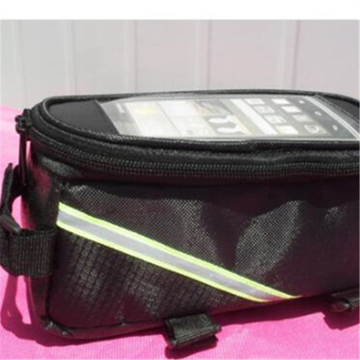 Waterproof Bicycle Handlebar Phone Bag with Touchscreen Window and Reflective Safety Strip Kalsten