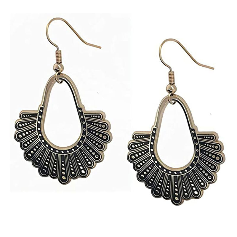 Bohemian Feather-Inspired Dangle Earrings Kalsten