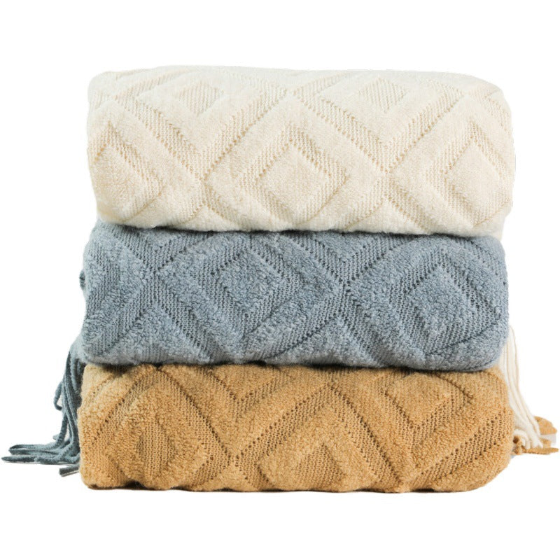 Women's Elegant Knit Blanket with Graphic Pattern Kalsten