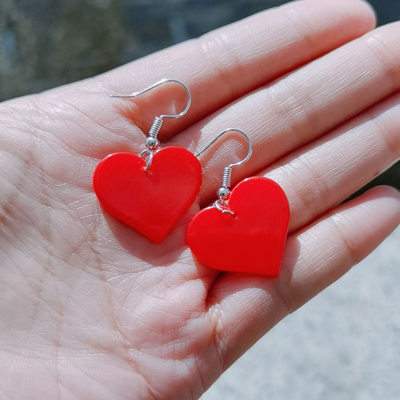 Charming Heart-Shaped Dangle Earrings Kalsten