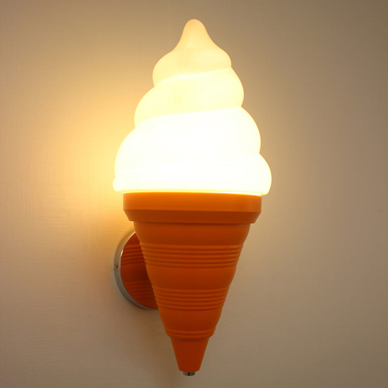 Childrens Ice Cream Shaped Wall Lamp Fixture Plastic Bedroom LED Wall Light Sconce | Kalsten