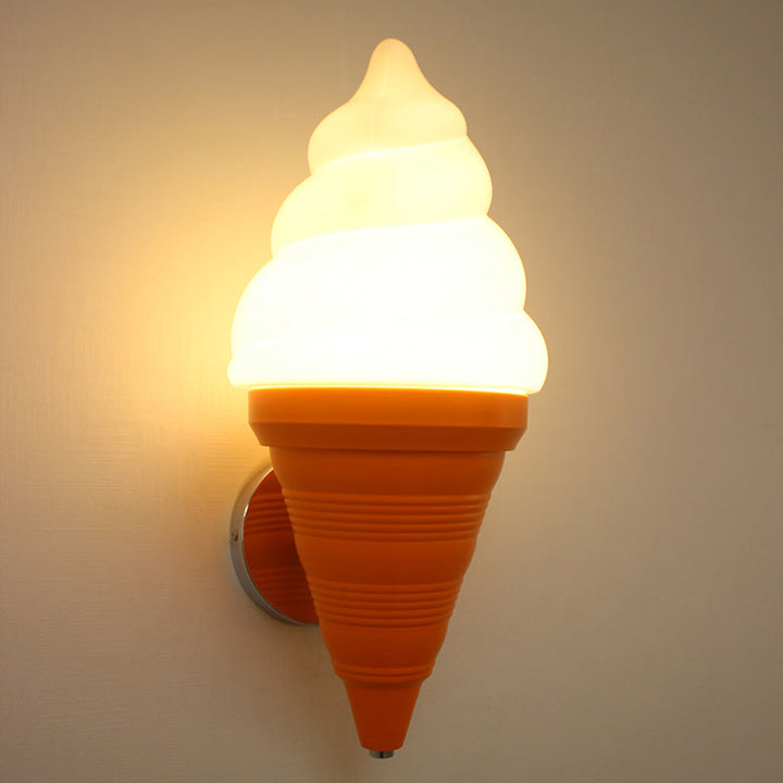 Childrens Ice Cream Shaped Wall Lamp Fixture Plastic Bedroom LED Wall Light Sconce | Kalsten