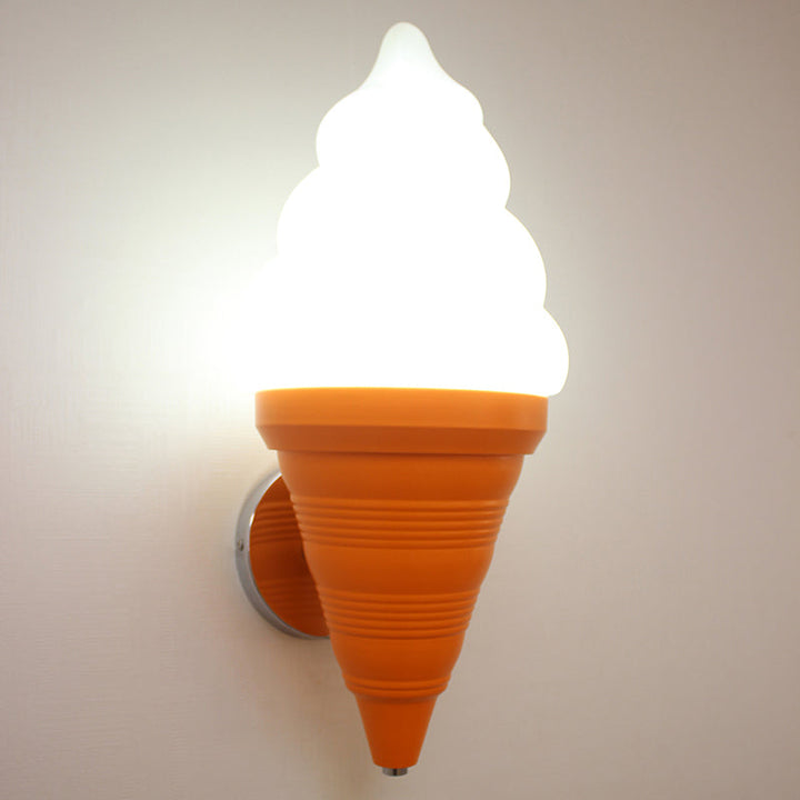 Childrens Ice Cream Shaped Wall Lamp Fixture Plastic Bedroom LED Wall Light Sconce | Kalsten