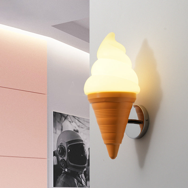 Childrens Ice Cream Shaped Wall Lamp Fixture Plastic Bedroom LED Wall Light Sconce | Kalsten