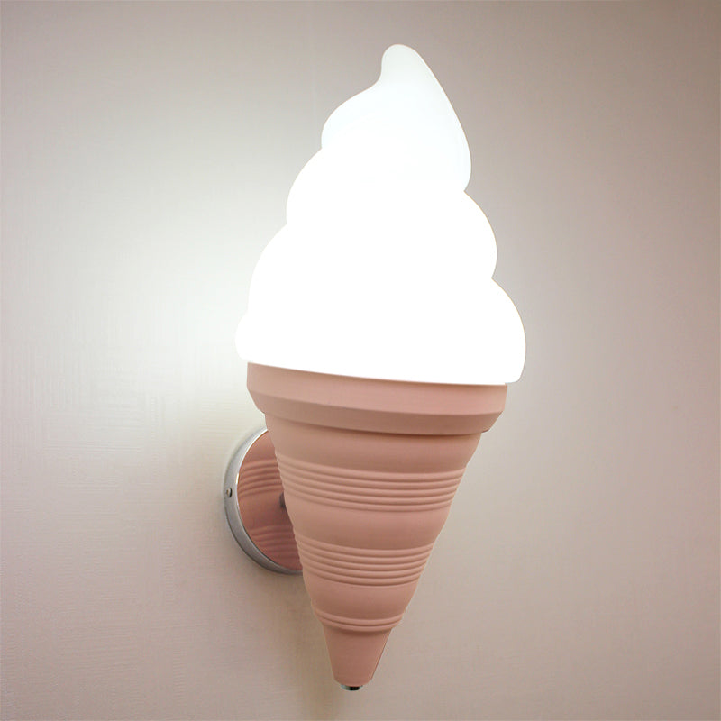 Childrens Ice Cream Shaped Wall Lamp Fixture Plastic Bedroom LED Wall Light Sconce | Kalsten