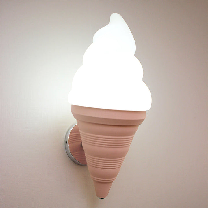 Childrens Ice Cream Shaped Wall Lamp Fixture Plastic Bedroom LED Wall Light Sconce | Kalsten