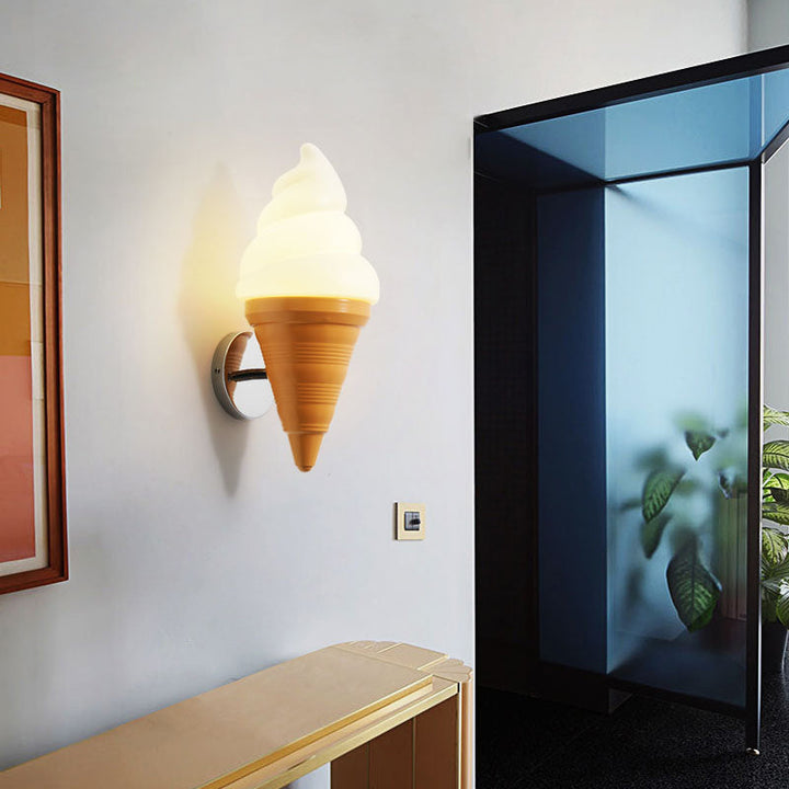Childrens Ice Cream Shaped Wall Lamp Fixture Plastic Bedroom LED Wall Light Sconce | Kalsten