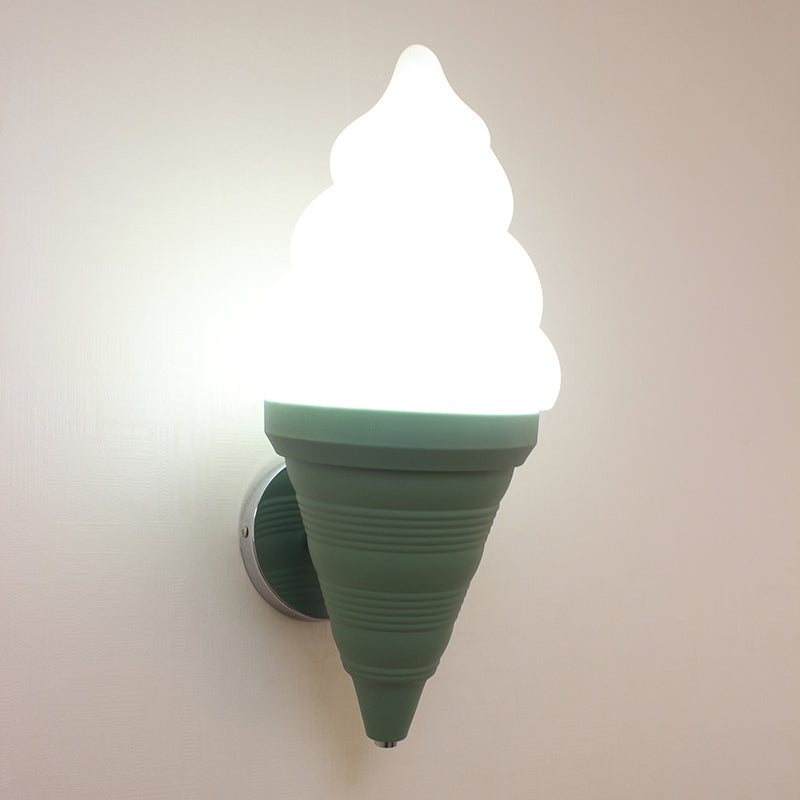 Childrens Ice Cream Shaped Wall Lamp Fixture Plastic Bedroom LED Wall Light Sconce | Kalsten