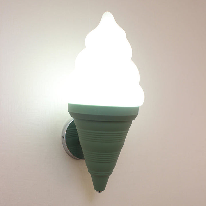 Childrens Ice Cream Shaped Wall Lamp Fixture Plastic Bedroom LED Wall Light Sconce | Kalsten