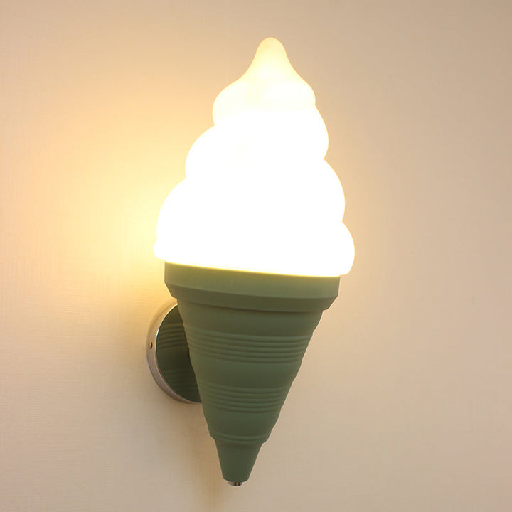 Childrens Ice Cream Shaped Wall Lamp Fixture Plastic Bedroom LED Wall Light Sconce | Kalsten