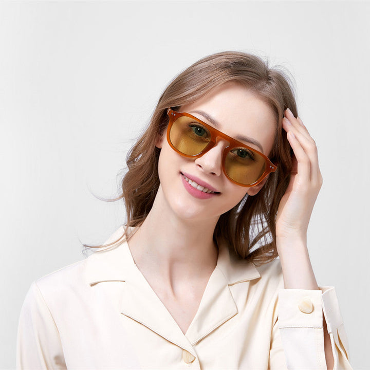 Ladies classic sunglasses with square frame and polarized lenses Kalsten