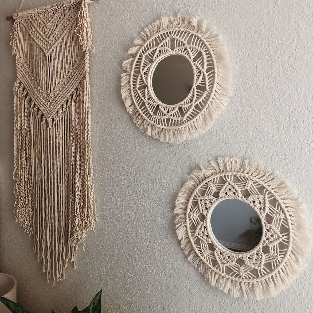 Decorative Macrame Wall Mirror Acalora