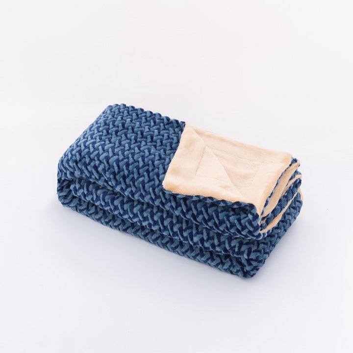 Women Cozy Reversible Blanket with Cable Pattern Kalsten