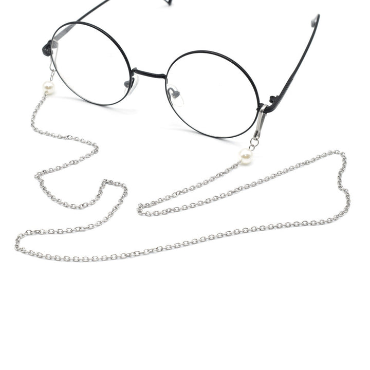 Elegant Pearl-Embellished Eyewear Chain Kalsten