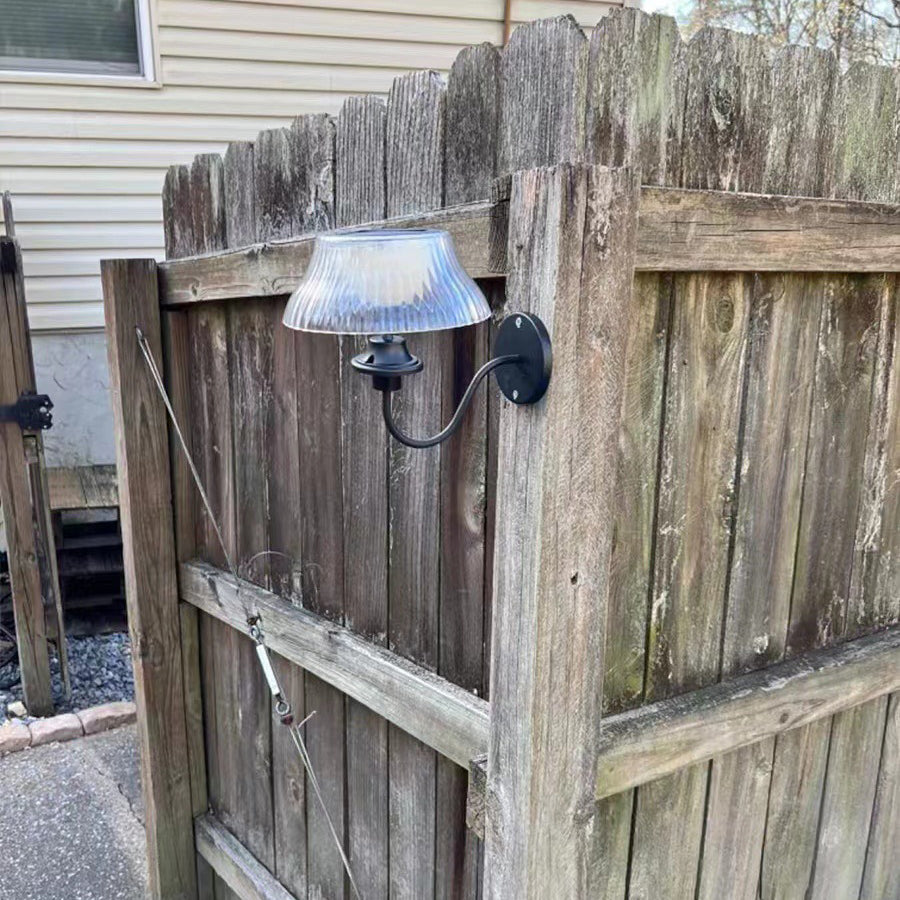 Contemporary Retro Solar Iron Alloy Plastic LED Waterproof Wall Sconce Lamp For Outdoor | Kalsten
