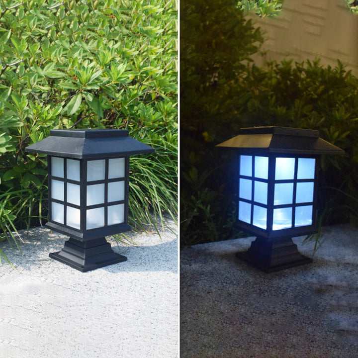 Traditional European Waterproof Solar ABS PC Plastic Rectangular LED Landscape Lighting For Garden | Kalsten