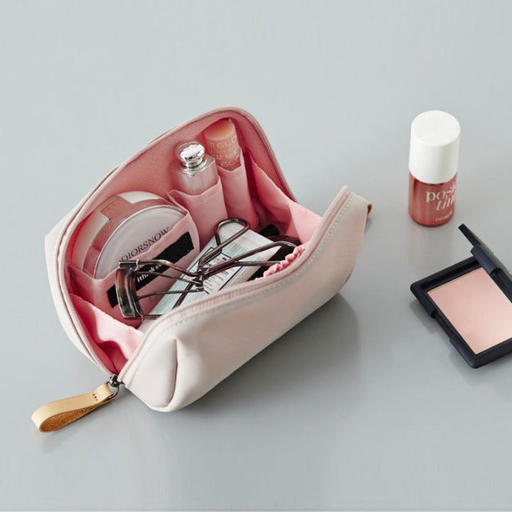 Solid Color Cosmetic Case with Double Zipper | Kalsten