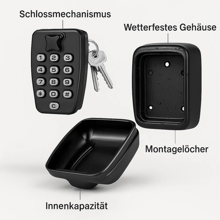 KeyGuard Outdoor Safe – Weather-Resistant Wall-Mounted Key Box | Kalsten