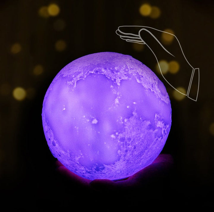 Creative Mini Rechargeable 3D Printed Moon 1-Light LED Table Lamp | Kalsten