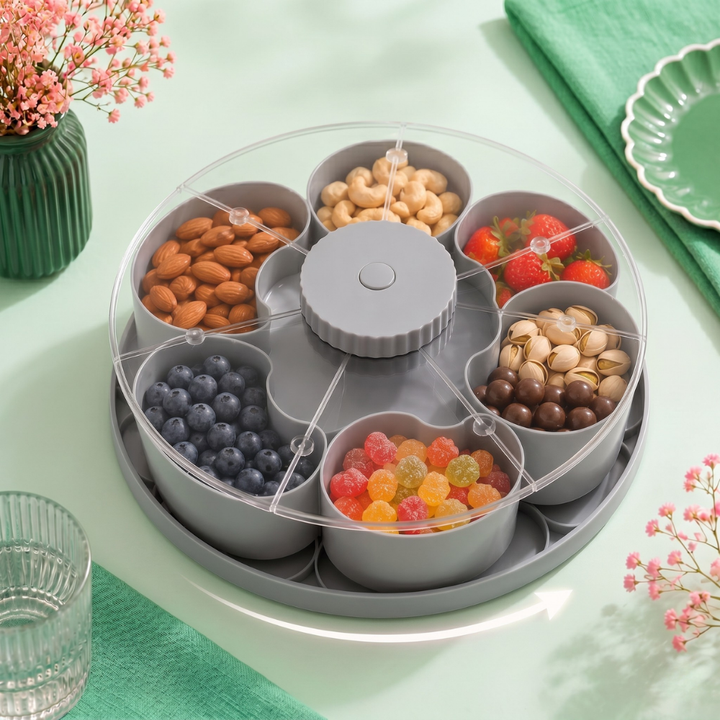 ServeSpin rotating tray with compartments | Kalsten