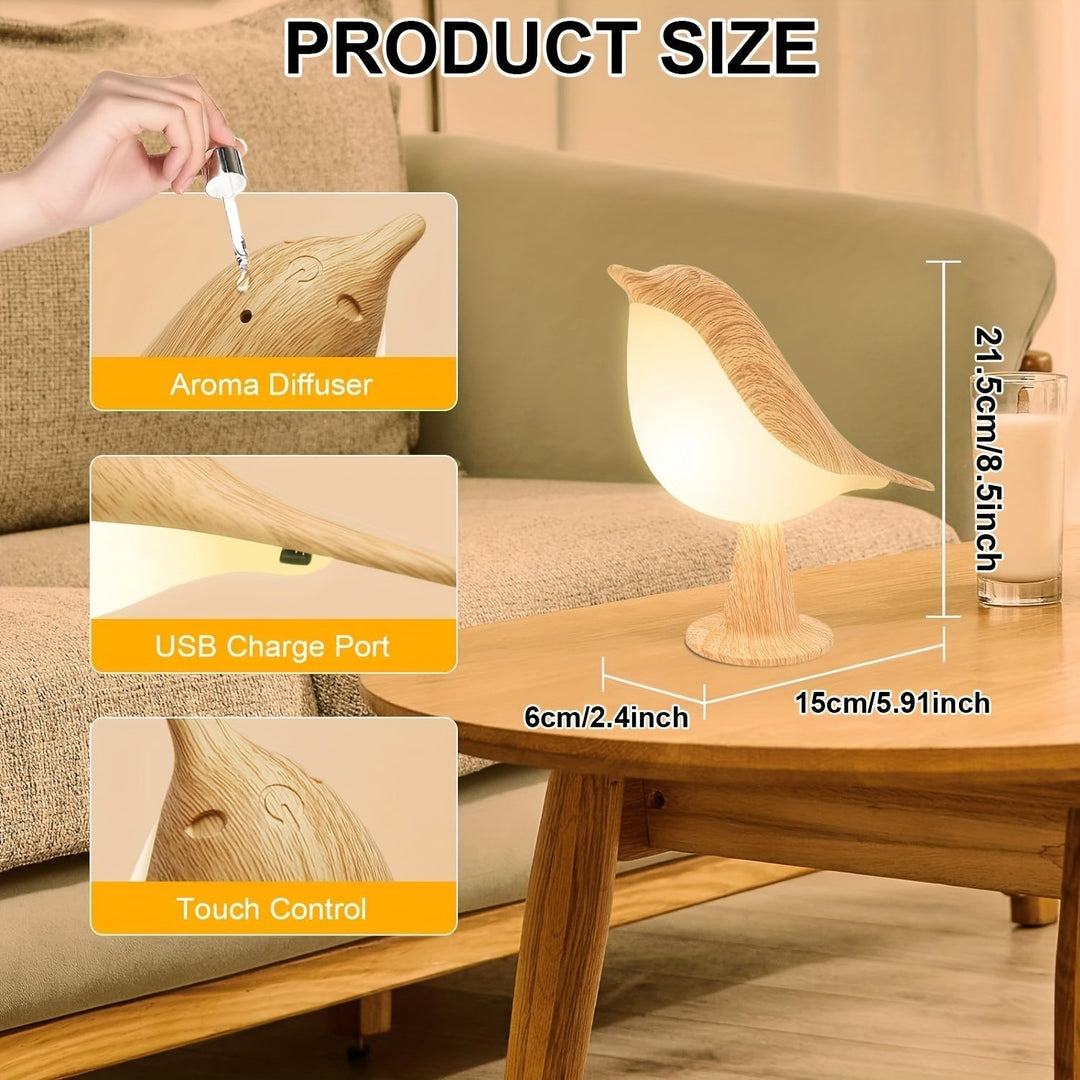 BrightNest - USB LED Bird Table Lamp with Touch Kalsten