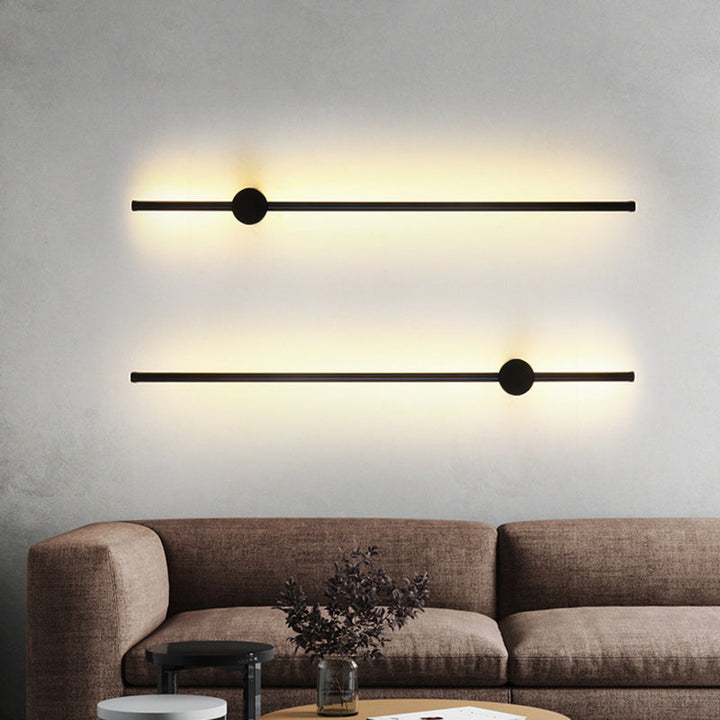 Swivelable Stick Wall Sconce Lighting Minimalist Metal Bedside LED Wall Mount Light | Kalsten