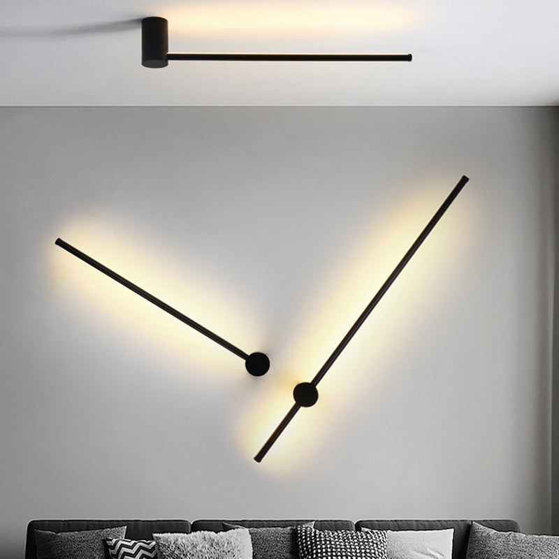 Swivelable Stick Wall Sconce Lighting Minimalist Metal Bedside LED Wall Mount Light | Kalsten