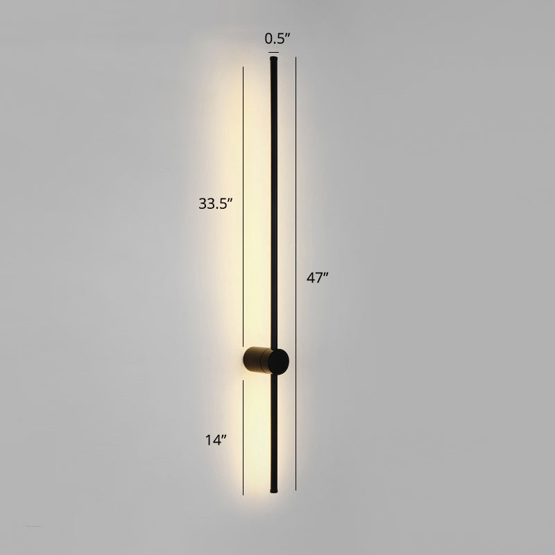 Swivelable Stick Wall Sconce Lighting Minimalist Metal Bedside LED Wall Mount Light | Kalsten