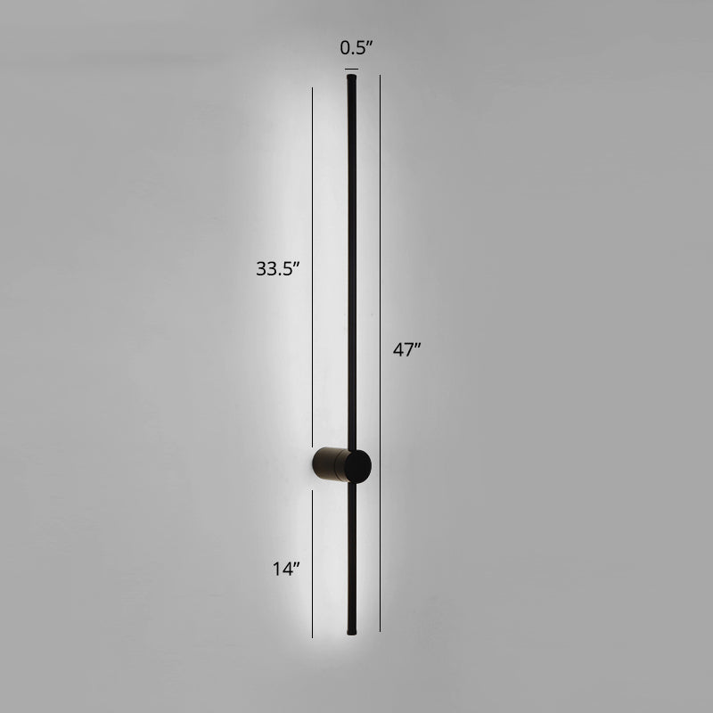 Swivelable Stick Wall Sconce Lighting Minimalist Metal Bedside LED Wall Mount Light | Kalsten