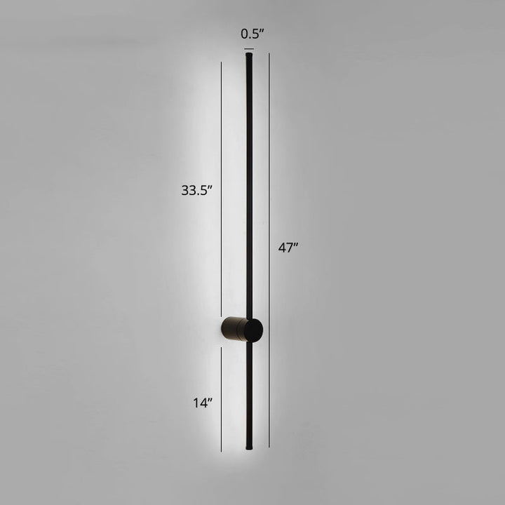 Swivelable Stick Wall Sconce Lighting Minimalist Metal Bedside LED Wall Mount Light | Kalsten