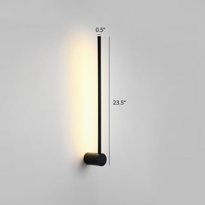 Swivelable Stick Wall Sconce Lighting Minimalist Metal Bedside LED Wall Mount Light | Kalsten