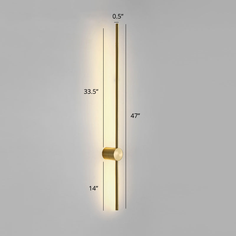 Swivelable Stick Wall Sconce Lighting Minimalist Metal Bedside LED Wall Mount Light | Kalsten