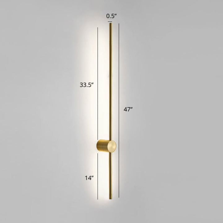 Swivelable Stick Wall Sconce Lighting Minimalist Metal Bedside LED Wall Mount Light | Kalsten