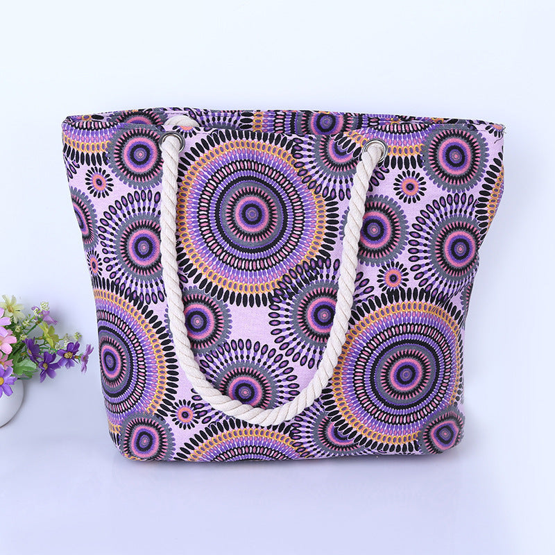 Xxl Tote bag with colorful mandala pattern Kalsten