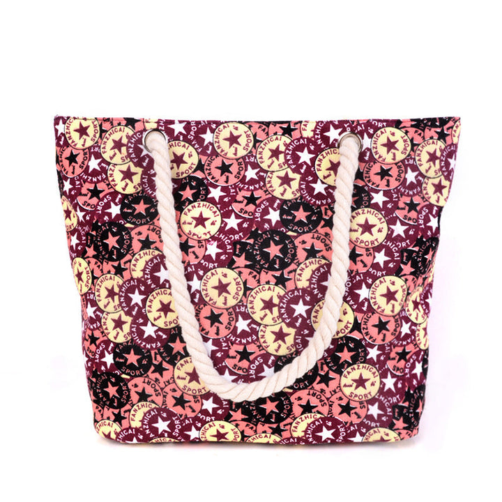 Large and Colorful Beach Bag with Mandala Pattern Kalsten