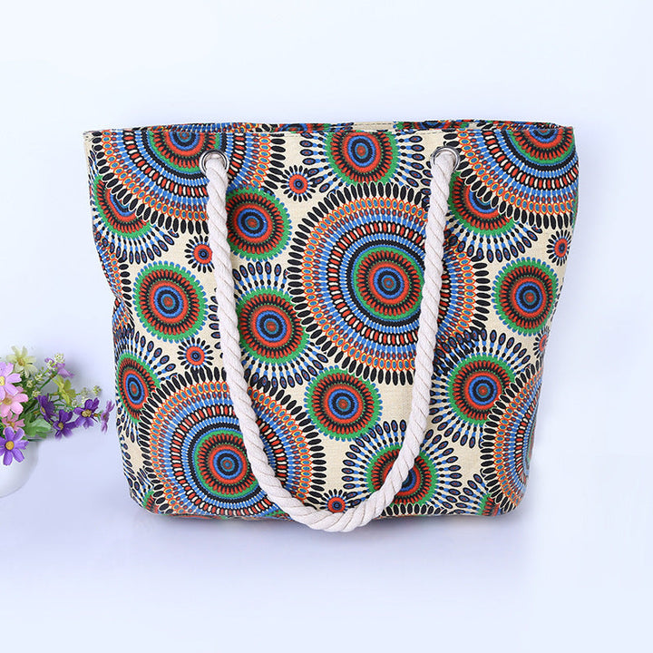Xxl Tote bag with colorful mandala pattern Kalsten