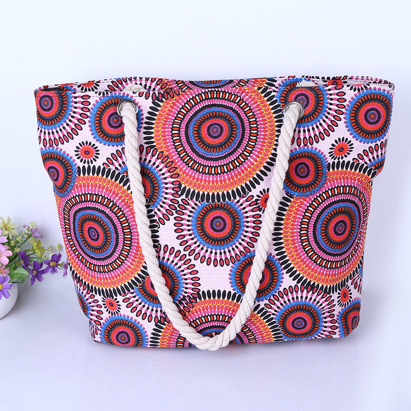Xxl Tote bag with colorful mandala pattern Kalsten